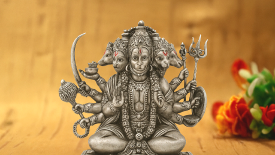 Parad Panchmukhi Hanuman Idol